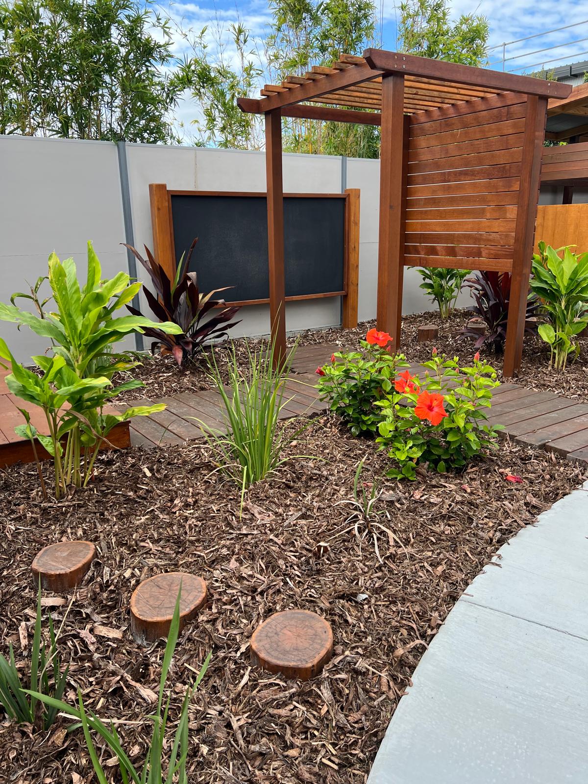 Outdoor play and learning spaces at Golden Hearts Crestmead Centre 1